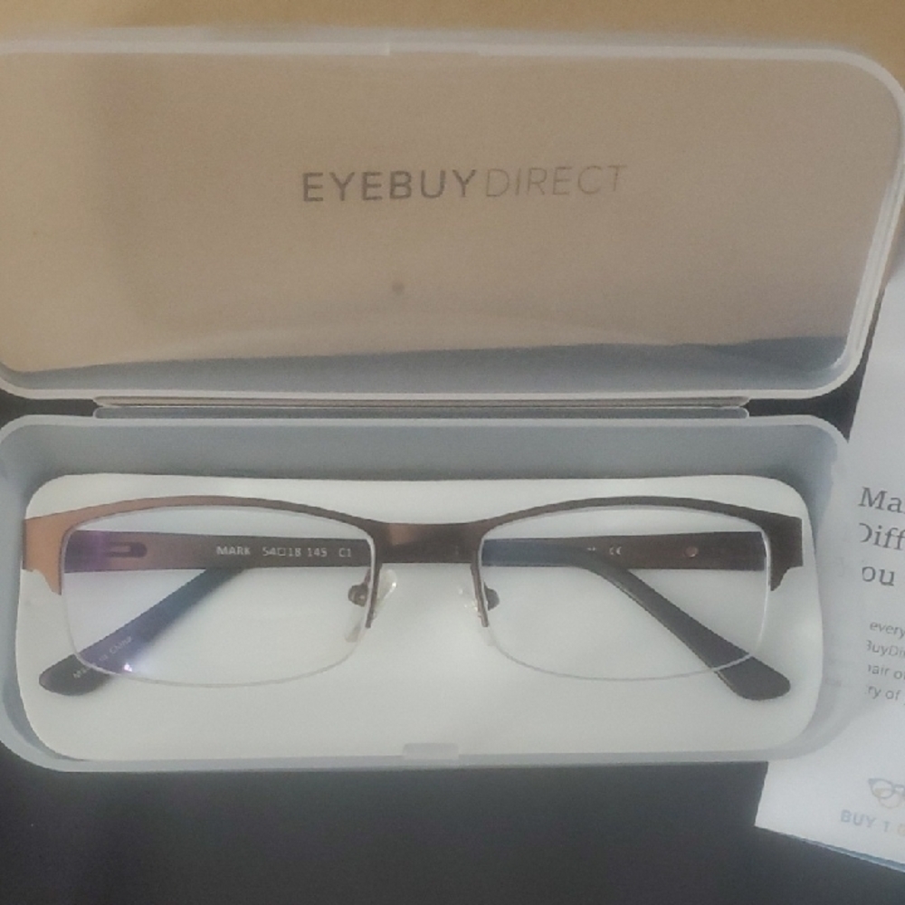 mark. Brown and Black Semi-Rimless Glasses